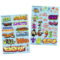 Waterslide Decals - Train & Graffiti Mix Green Stuff World