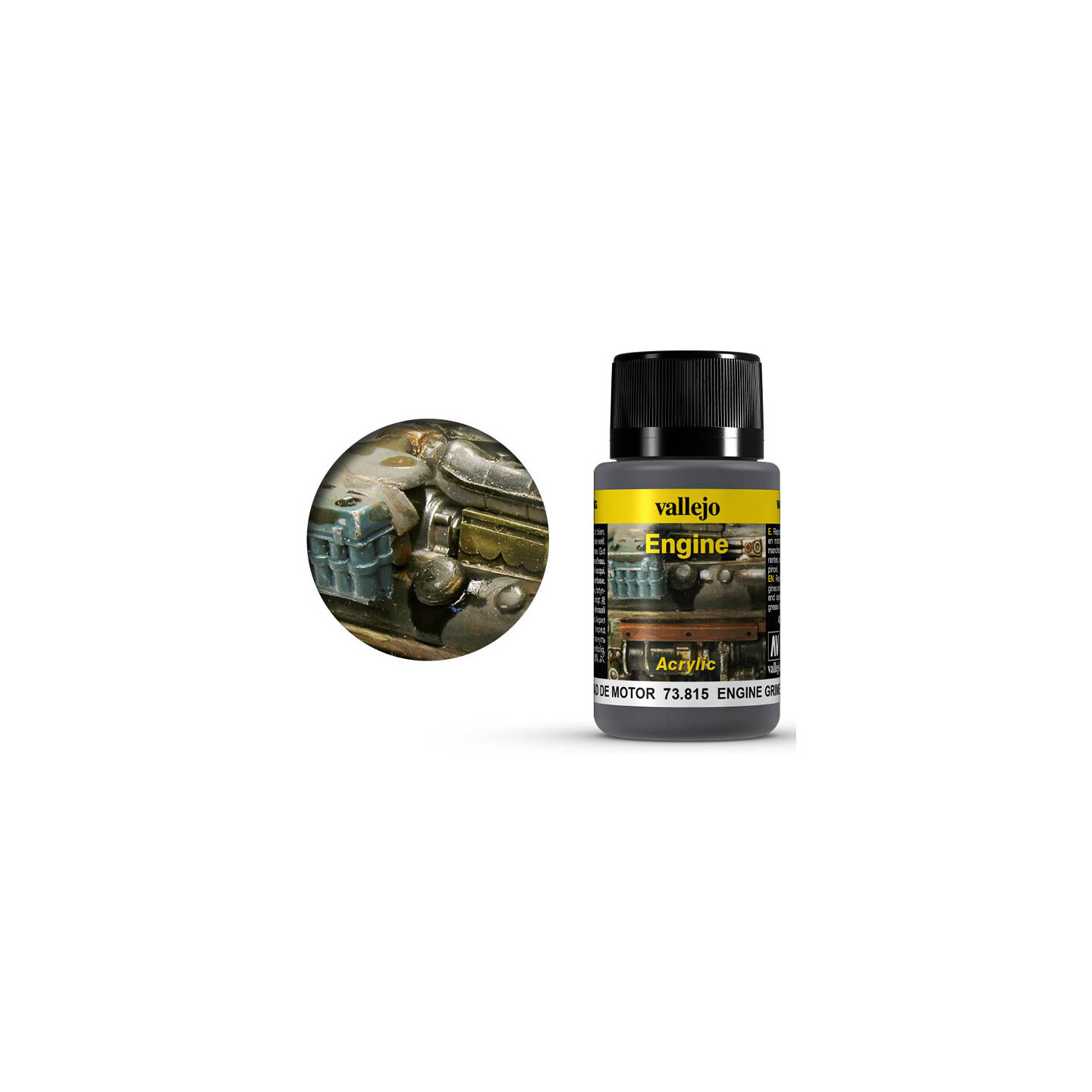 Vallejo Engine Engine Grime - 40ml Weathering Effects - Acrylic