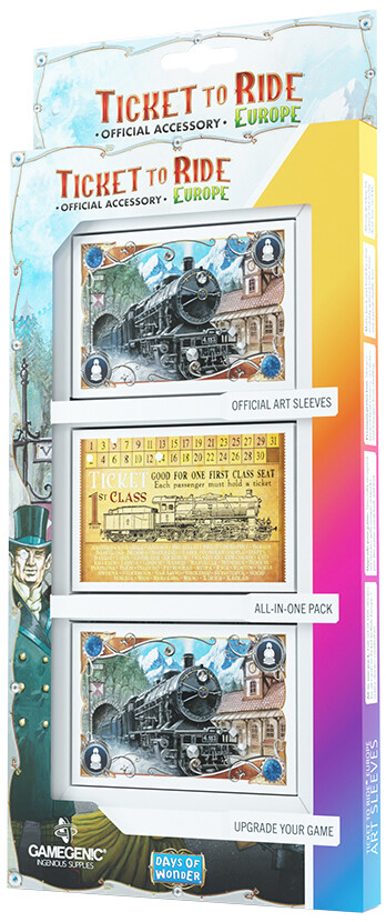 Ticket to Ride Europe Sleeves - 168 st Officiella kortskydd