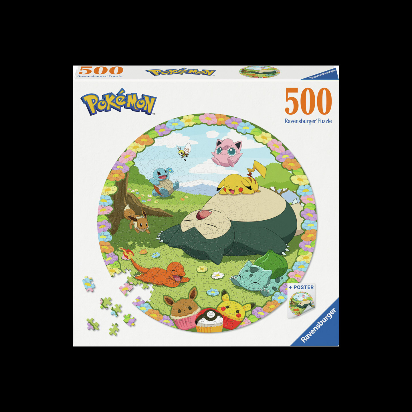 Pokemon Round 500 bitar Pussel Ravensburger Puzzle