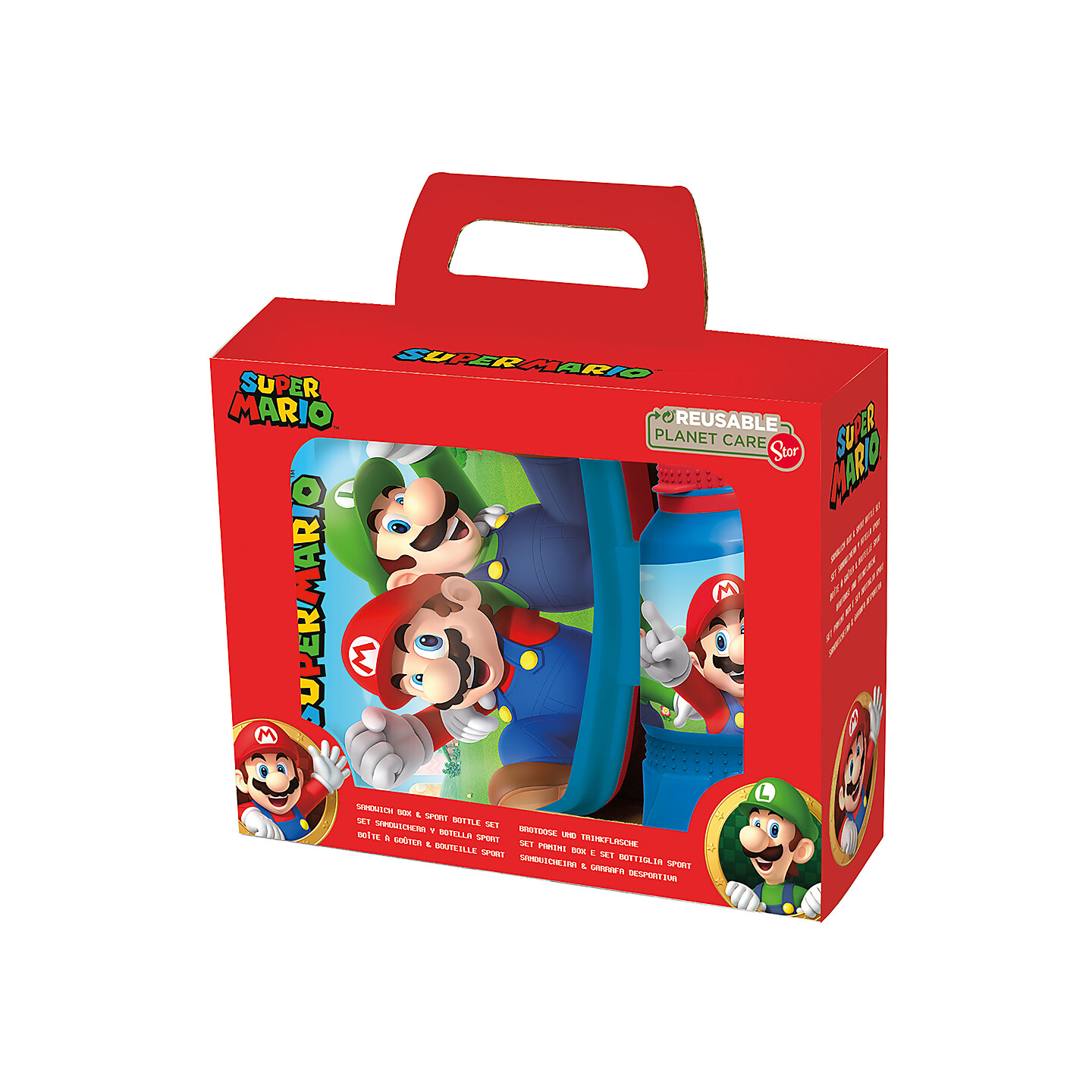 Super Mario Gift Set Lunchlåda & Flaska