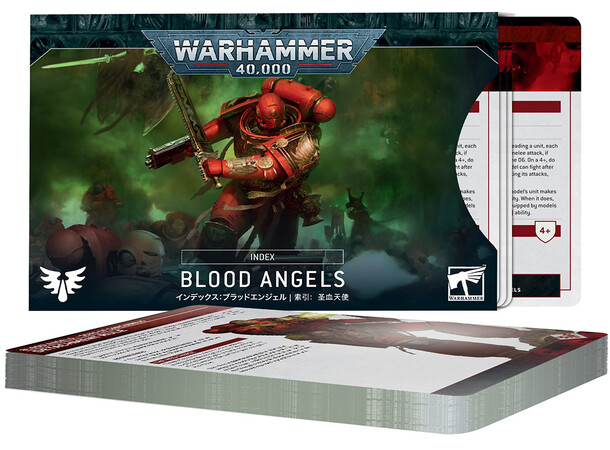 Blood Angels Index Cards Warhammer 40K 