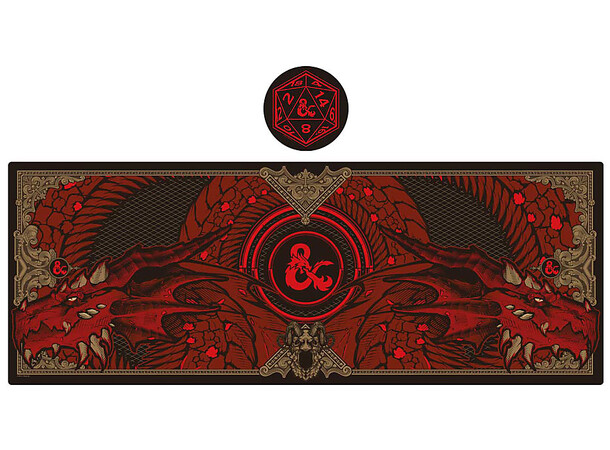 D&D Desk Pad 80x30 cm Inkluderer Coaster 