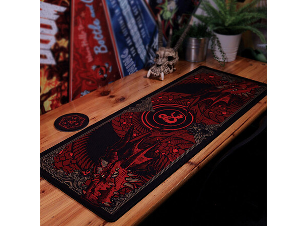 D&D Desk Pad 80x30 cm Inkluderer Coaster 