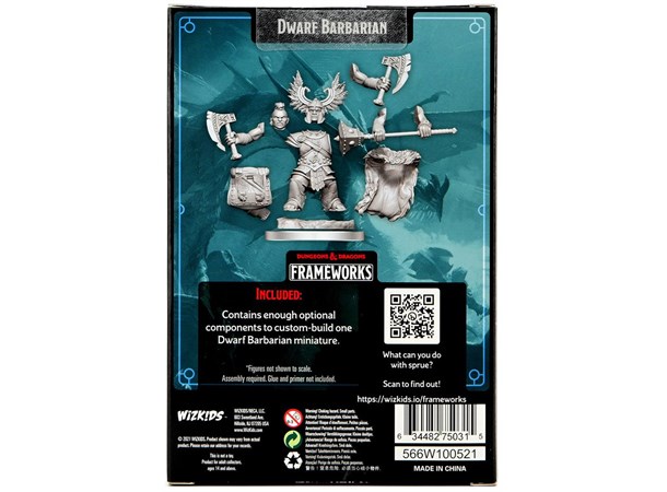 D&D Figur Frameworks Dwarf Barbarian Female 