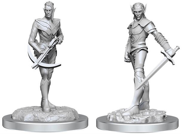 D&D Figur Nolzur Drow Fighters Nolzur's Marvelous Miniatures - Ej målad 