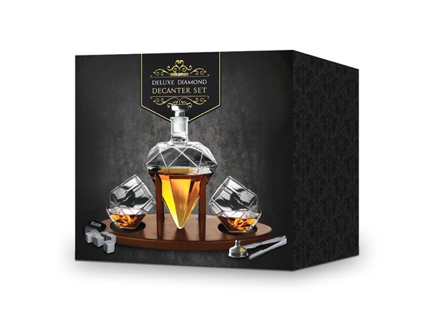 Deluxe Diamond Decanter Set