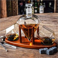 Deluxe Diamond Decanter Set 