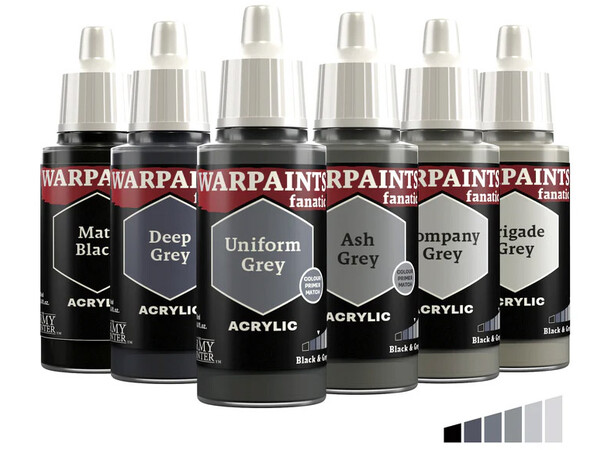Flexible Triad Black & Greys Army Painter Warpaints Fanatic 