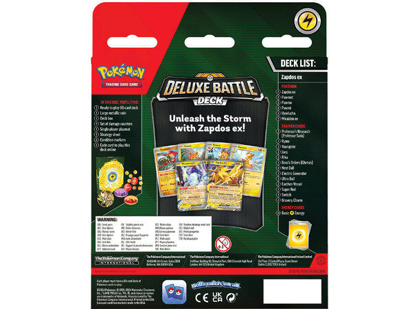 Pokemon Deluxe Battle Deck Zapdos ex 