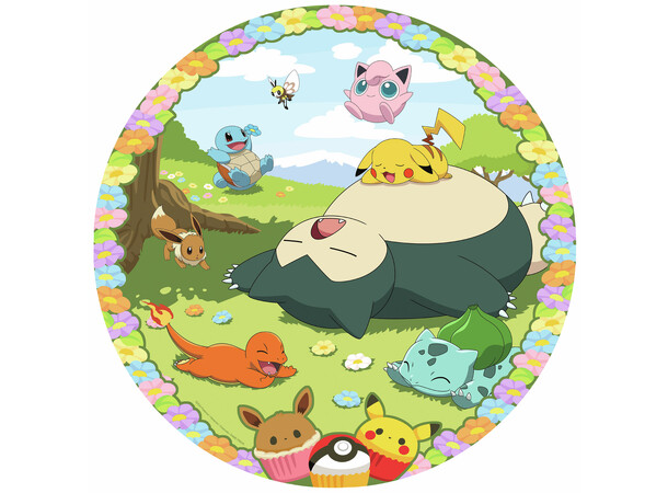 Pokemon Round 500 bitar Pussel Ravensburger Puzzle 
