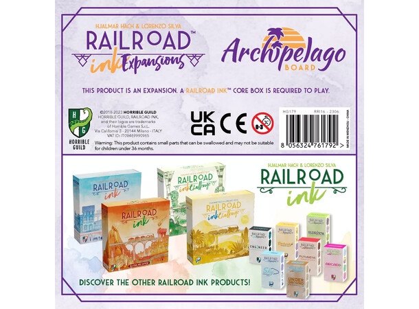 Railroad Ink Archipelago Boards Set Exp Expansion till Railroad Ink 