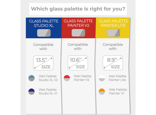 RedGrass Glass Palette Painter V2 225 x 150mm 