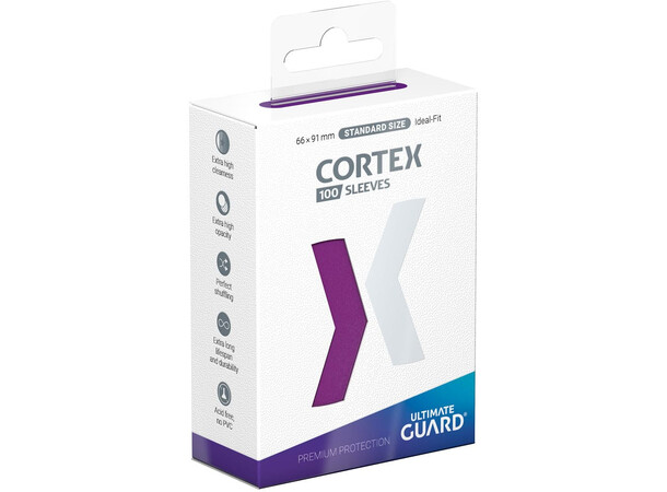 Sleeves Cortex Lila 100 st - 66x91 Ultimate Guard Standard Size 