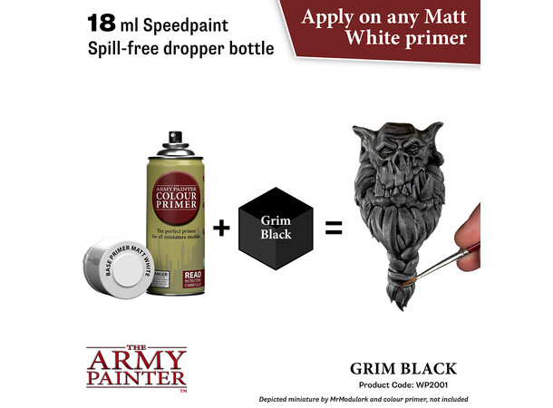 Speedpaint 2.0 Grim Black Army Painter - 18ml 