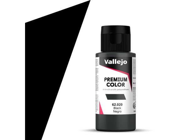 Vallejo Premium Basic Black 60ml Premium Airbrush Color 