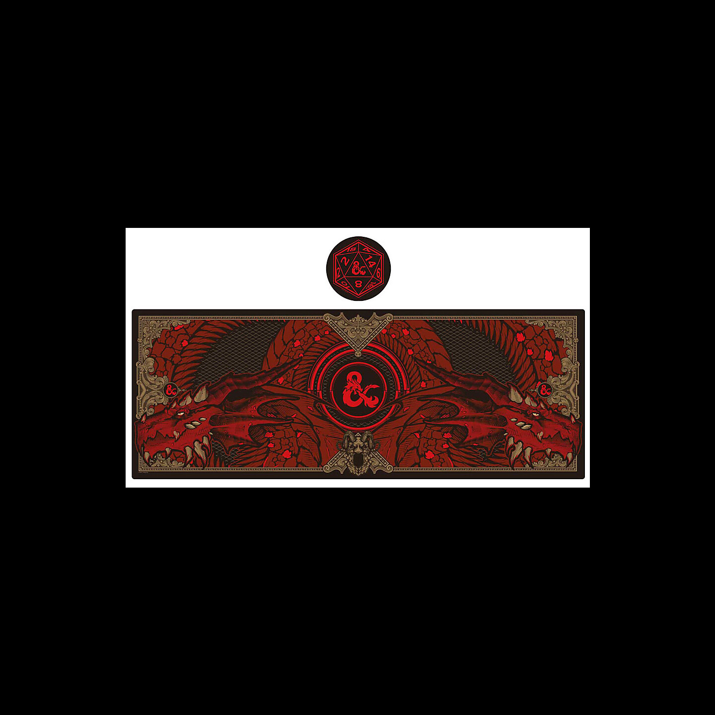 D&D Desk Pad 80x30 cm Inkluderer Coaster