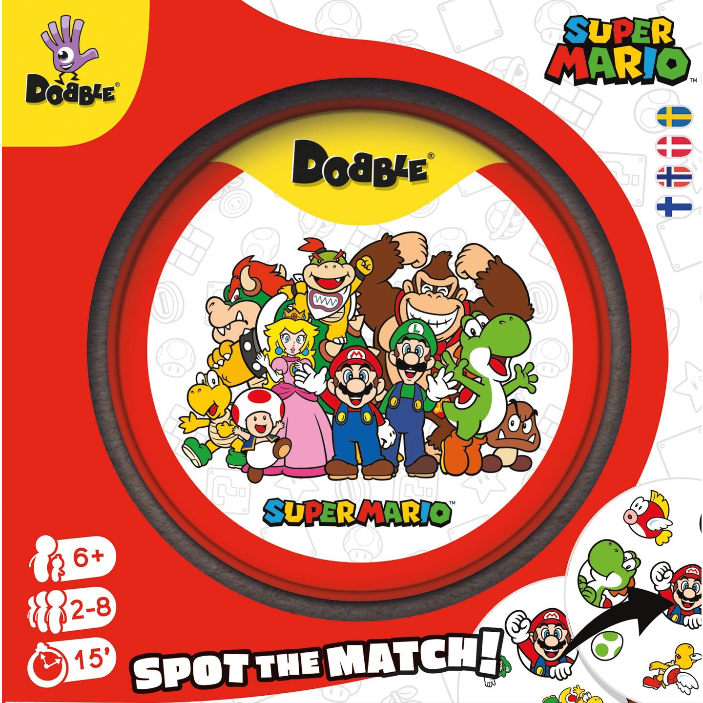 Dobble Super Mario Brädspel Svensk utgåva