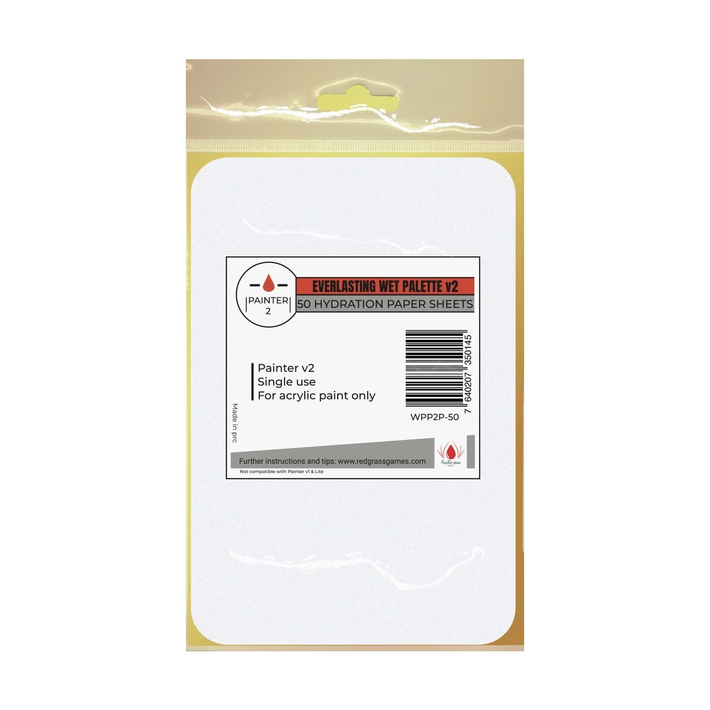 Painter v2 Hydration Paper Sheets 50st RedGrass Games