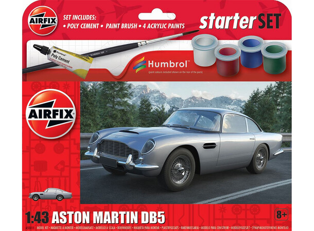 Aston Martin DB5 Starter Set Airfix 1:43 Byggsats 11 cm 