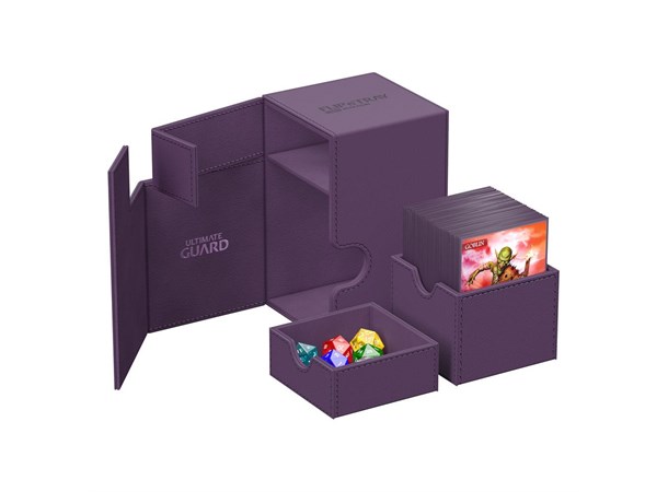 Deck Box Flip Tray Monocolor 100+ Lilla 