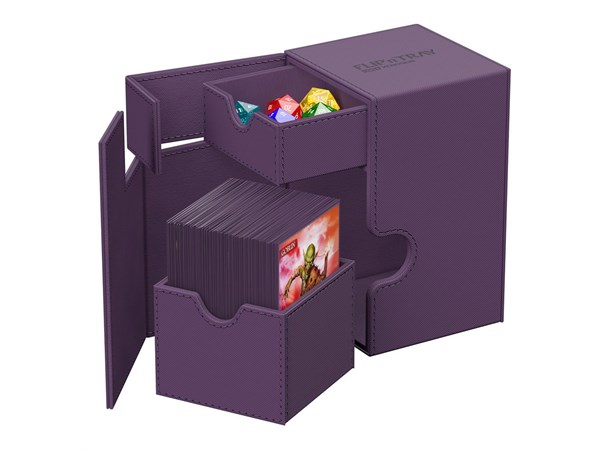 Deck Box Flip Tray Monocolor 100+ Lilla 