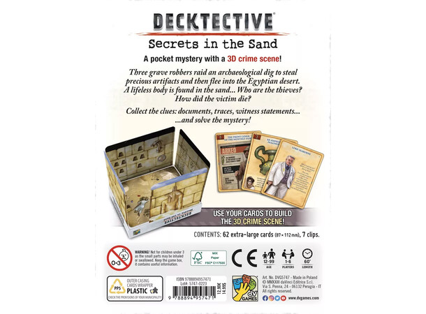 Decktective Secrets in the Sand Escape Room Brädspel 