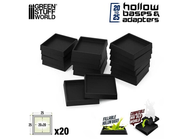 Hollow Plastic Bases 25mm Green Stuff World - Till Old World 