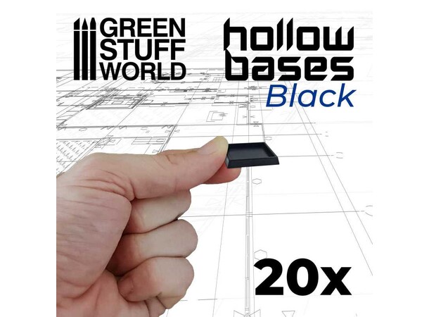Hollow Plastic Bases 25mm Green Stuff World - Till Old World 