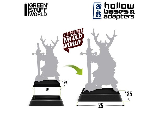 Hollow Plastic Bases 25mm Green Stuff World - Till Old World 