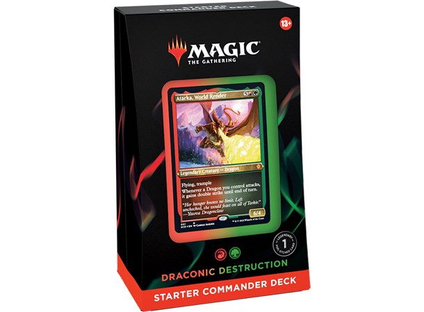 Magic Starter Commander Deck Draconic De Draconic Destruction - Röd/Grön 