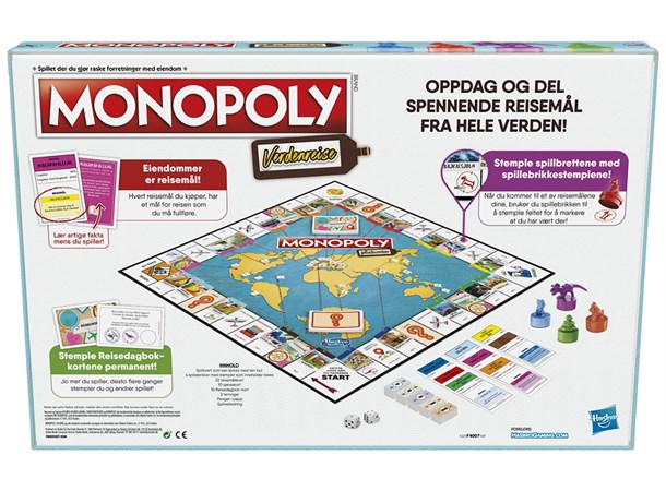 Monopoly Verdensreise Brettspill - Norsk 