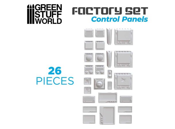 Silicone Molds Control Panels Green Stuff World - Factory Set 
