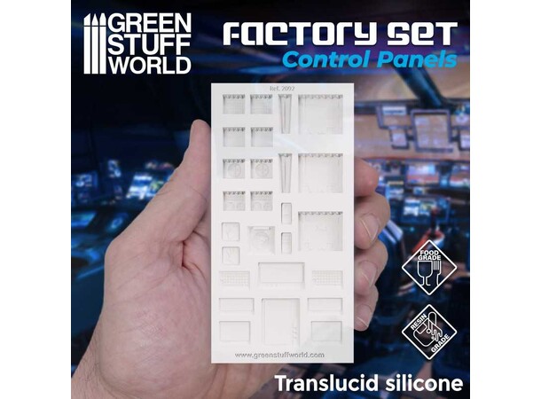 Silicone Molds Control Panels Green Stuff World - Factory Set 