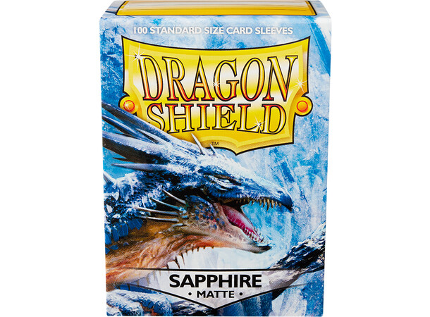 Sleeves Matte Sapphire x100 66x91 Dragon Shield Kortskydd m/deckbox 
