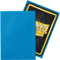 Sleeves Matte Sapphire x100 66x91 Dragon Shield Kortskydd m/deckbox