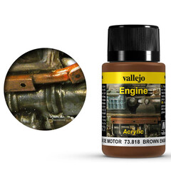 Vallejo Engine Brown Engine Soot - 40ml Weathering Effects - Acrylic