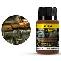 Vallejo Engine Brown Engine Soot - 40ml Weathering Effects - Acrylic