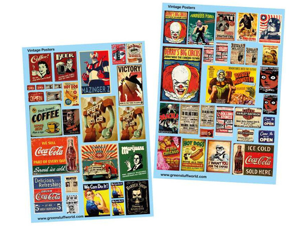 Waterslide Decals - Vintage Posters Green Stuff World 