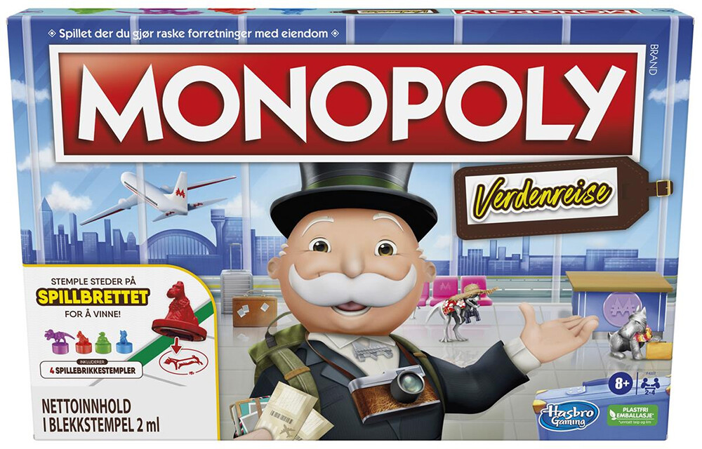 Monopoly Verdensreise Brettspill - Norsk