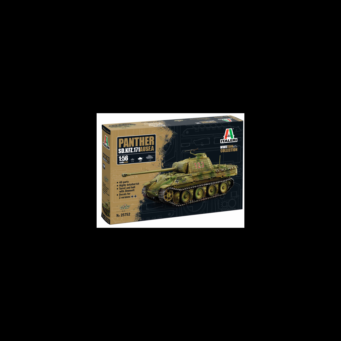 Panther Sd Kfz 171 Ausf A Italeri 1:56 Byggsats