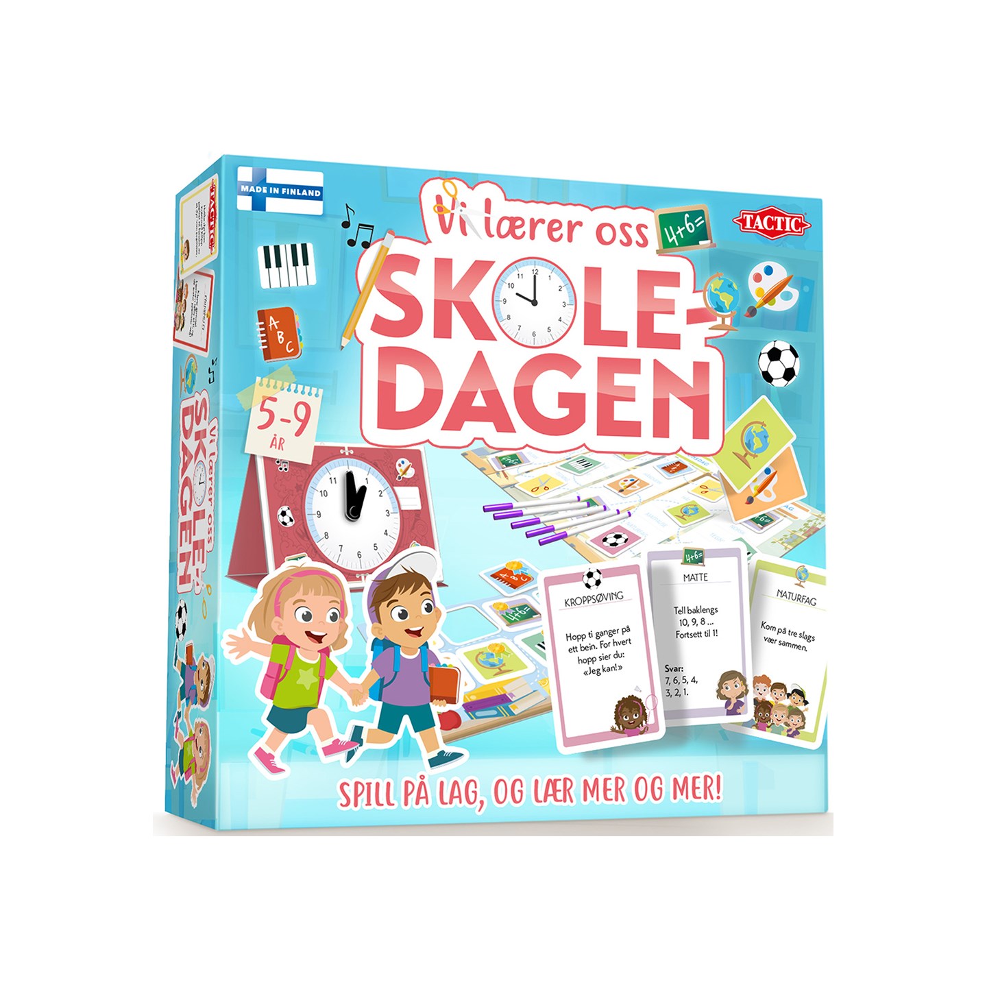Vi lærer oss skoledagen Lærespill Norsk utgave