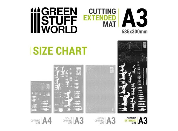 Cutting Mat Extended A3 - 685x300mm Green Stuff World Skärmatta 