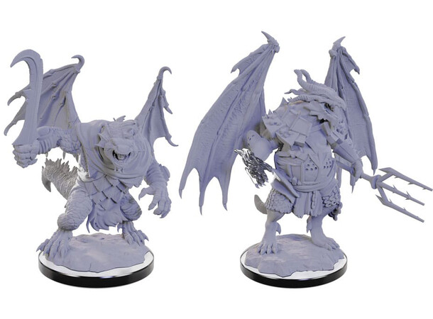 D&D Figur Nolzur Draconian Mage+Soldier Nolzur's Marvelous Miniatures - Ej målad 