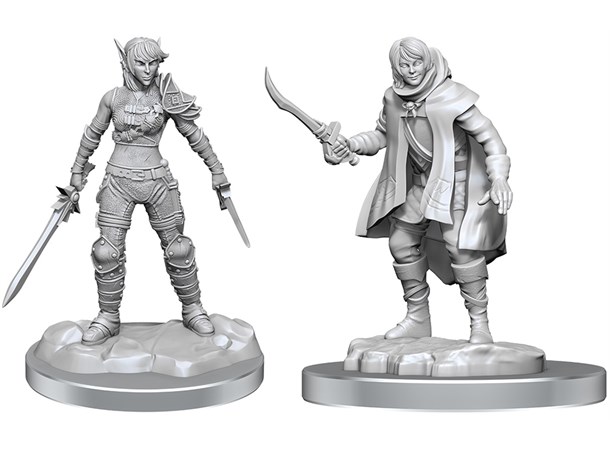 D&D Figur Nolzur Elf Rogue/Protege Nolzur's Marvelous Miniatures - Ej målad 
