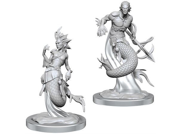 D&D Figur Nolzur Merfolk Nolzur's Marvelous Miniatures - Ej målad 