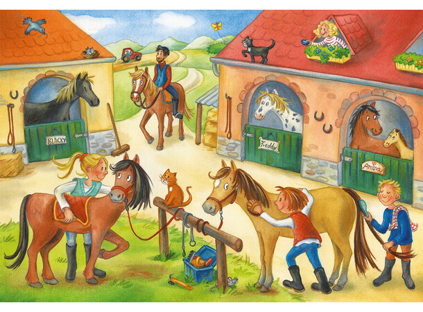 En dag i stallen Puslespill 2x12 biter Ravensburger Puzzle 