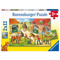 En dag i stallen Puslespill 2x12 biter Ravensburger Puzzle