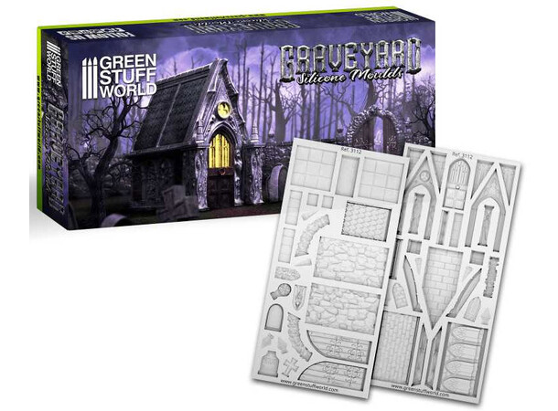 Graveyard Silicone Mould 1:48 Green Stuff World 