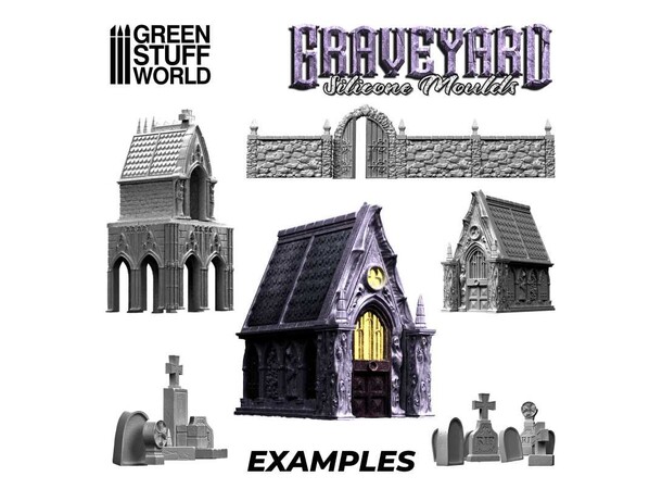 Graveyard Silicone Mould 1:48 Green Stuff World 
